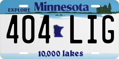 MN license plate 404LIG