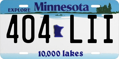 MN license plate 404LII