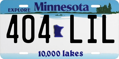 MN license plate 404LIL