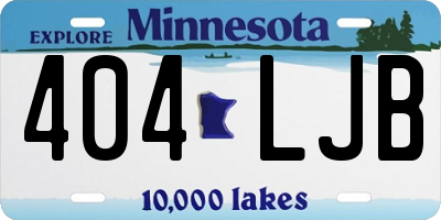 MN license plate 404LJB