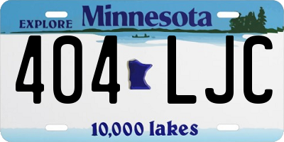 MN license plate 404LJC