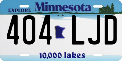 MN license plate 404LJD