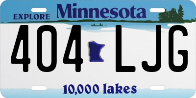 MN license plate 404LJG