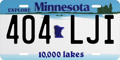 MN license plate 404LJI