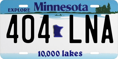 MN license plate 404LNA