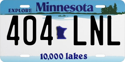 MN license plate 404LNL