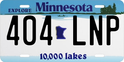MN license plate 404LNP