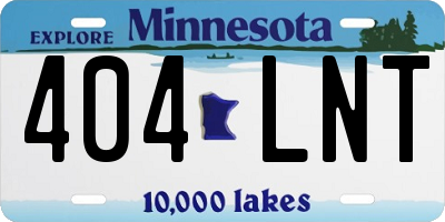 MN license plate 404LNT
