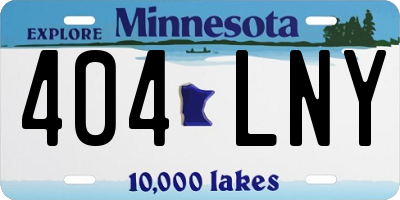 MN license plate 404LNY