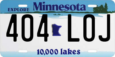 MN license plate 404LOJ