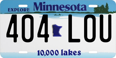 MN license plate 404LOU