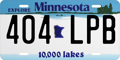 MN license plate 404LPB