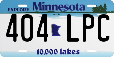 MN license plate 404LPC
