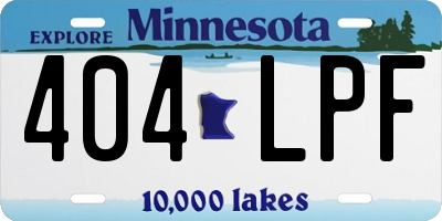 MN license plate 404LPF
