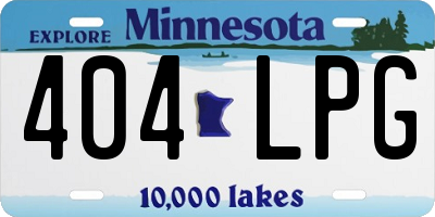 MN license plate 404LPG