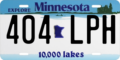 MN license plate 404LPH