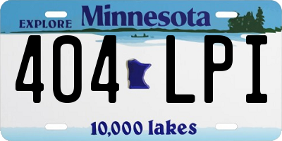 MN license plate 404LPI
