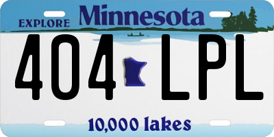 MN license plate 404LPL