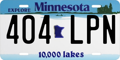 MN license plate 404LPN