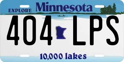 MN license plate 404LPS