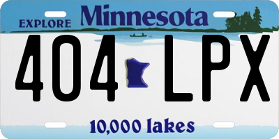 MN license plate 404LPX
