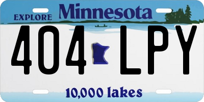 MN license plate 404LPY