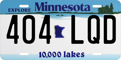 MN license plate 404LQD