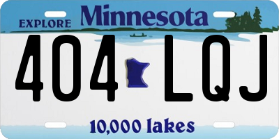 MN license plate 404LQJ