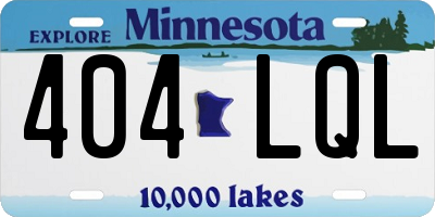 MN license plate 404LQL