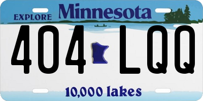 MN license plate 404LQQ