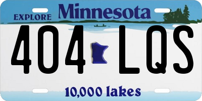MN license plate 404LQS