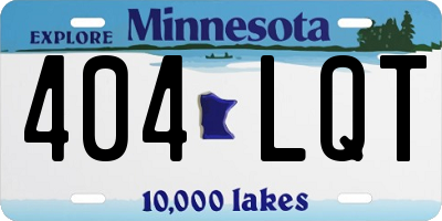 MN license plate 404LQT