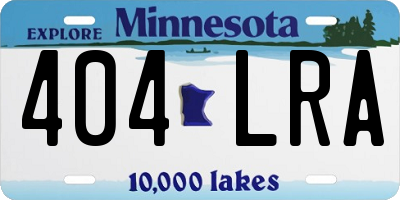 MN license plate 404LRA