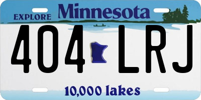 MN license plate 404LRJ