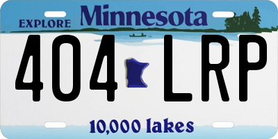 MN license plate 404LRP