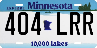 MN license plate 404LRR