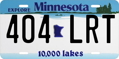 MN license plate 404LRT