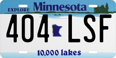MN license plate 404LSF