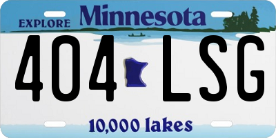 MN license plate 404LSG