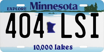 MN license plate 404LSI