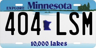 MN license plate 404LSM