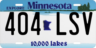 MN license plate 404LSV