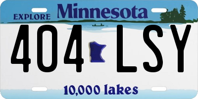 MN license plate 404LSY