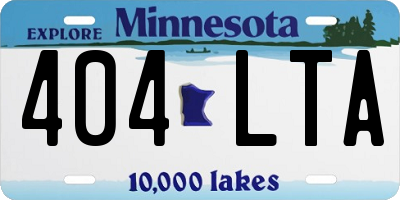 MN license plate 404LTA