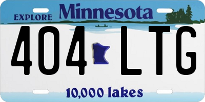 MN license plate 404LTG
