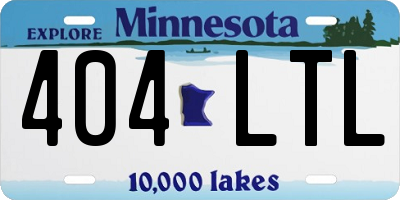 MN license plate 404LTL