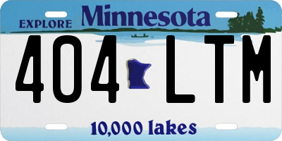 MN license plate 404LTM