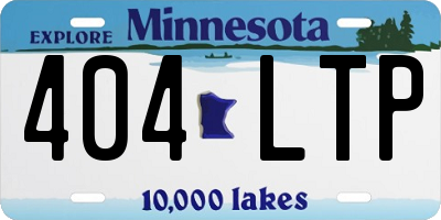 MN license plate 404LTP