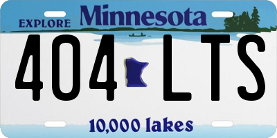 MN license plate 404LTS