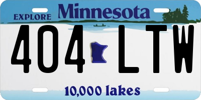 MN license plate 404LTW